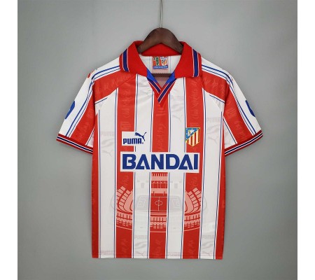 Atletico Madrid 96/97 Home Red&White Soccer Jersey